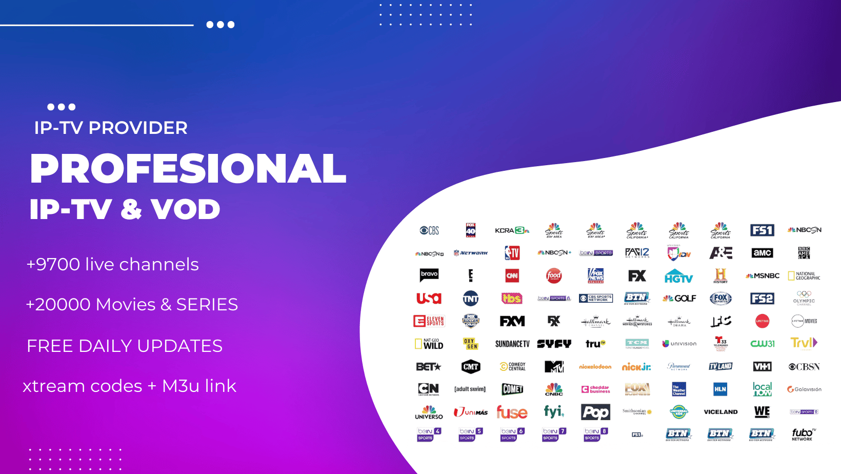 IP-TV & VOD channels worldwide